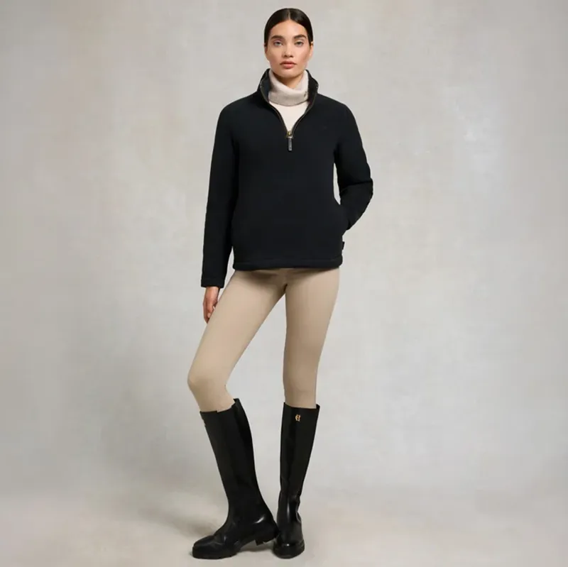 Holland Cooper Country Fleece Half Zip Women's Pullover - Black-2