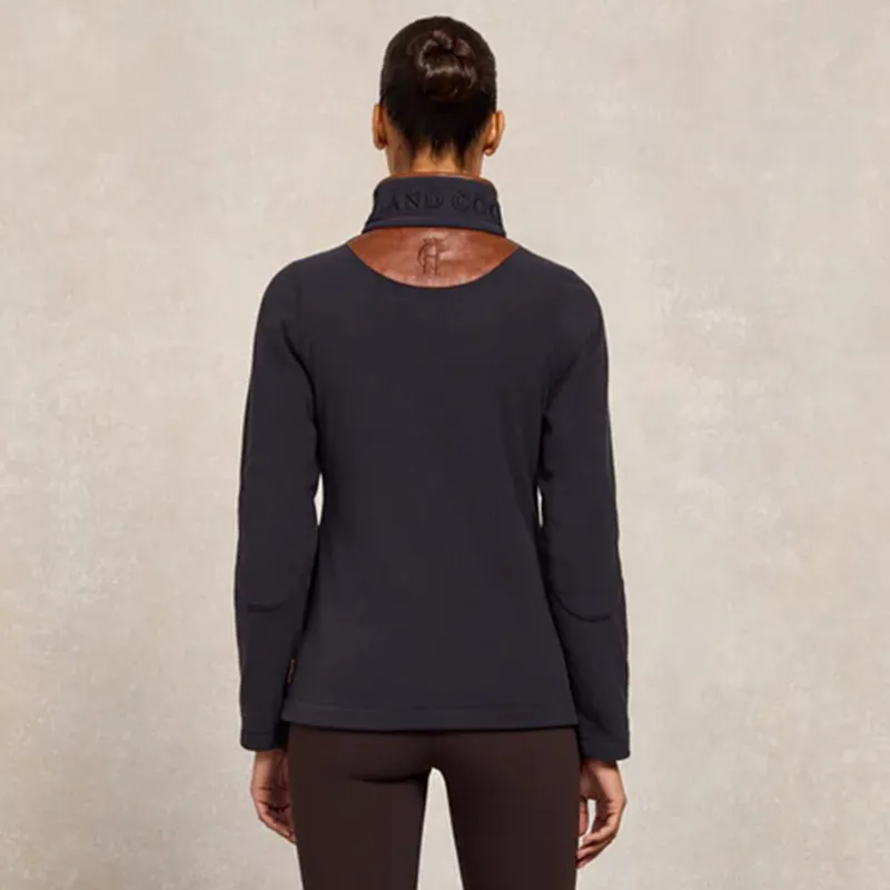 Holland Cooper Country Fleece Half Zip Ladies Sweater Ink Navy-3