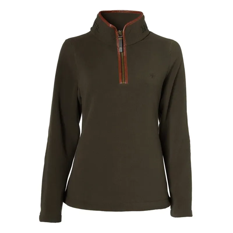 Holland Cooper Country Fleece Half Zip Ladies Pullover - Khaki-3