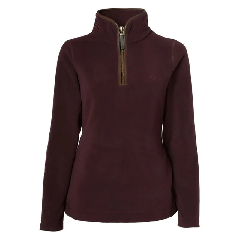 Holland Cooper Country Fleece Half Zip Ladies Pullover - Mulberry-3