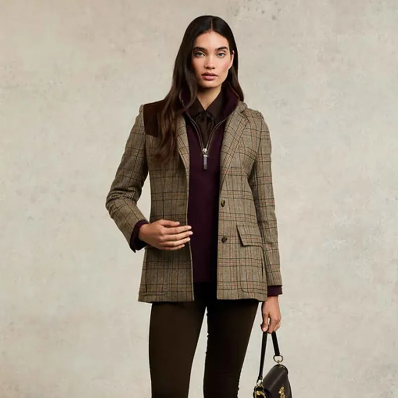 Holland Cooper Country Fleece Half Zip Ladies Pullover - Mulberry-2