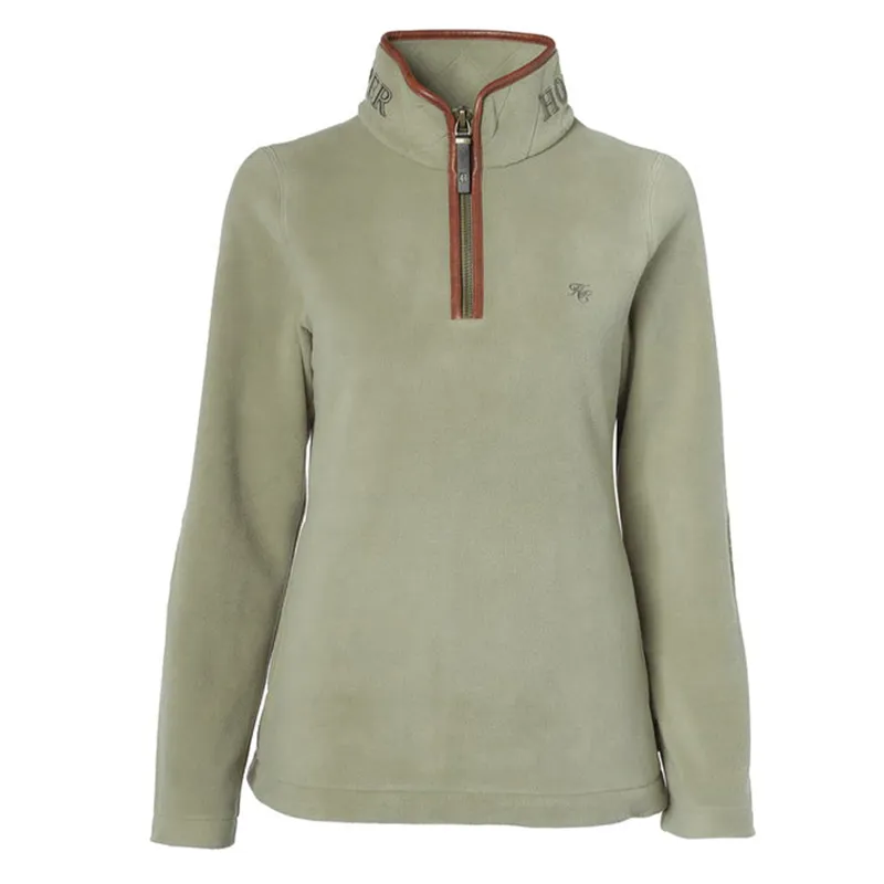 Holland Cooper Country Fleece Half Zip Womens Sweater - Sage-1