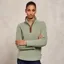 Holland Cooper Country Fleece Half Zip Womens Sweater - Sage
