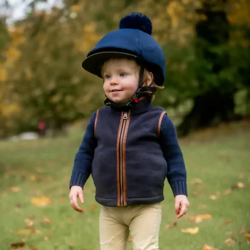 Holland Cooper Little Country Fleece Junior Vest - Ink Navy-5