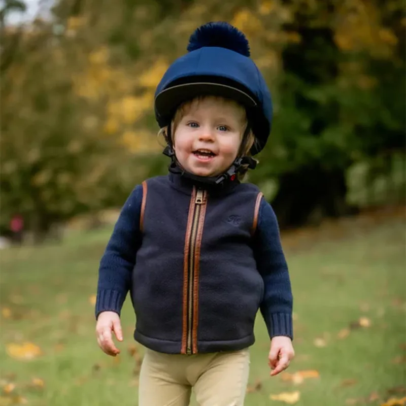 Holland Cooper Little Country Fleece Junior Vest - Ink Navy-1