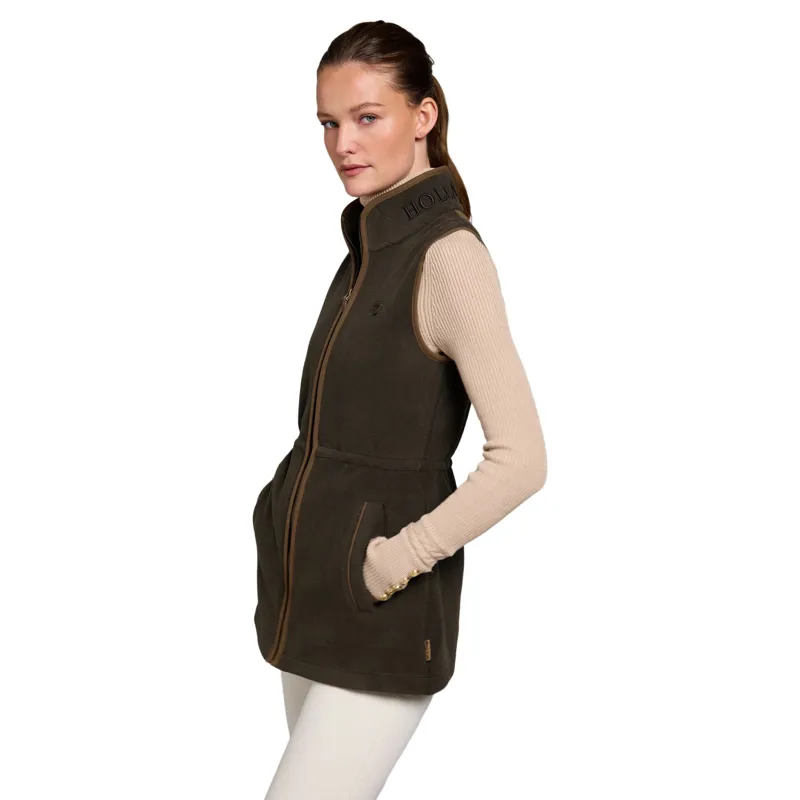 Holland Cooper Country Longline Fleece Women's Vest - Khaki-1