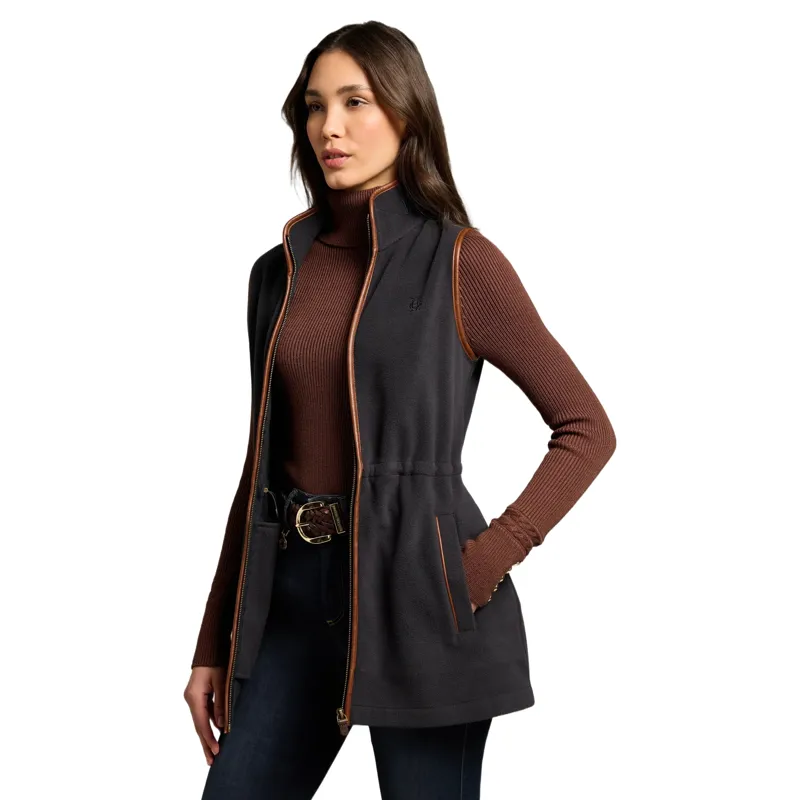 Holland Cooper Country Longline Fleece Women's Vest - Ink Navy-3