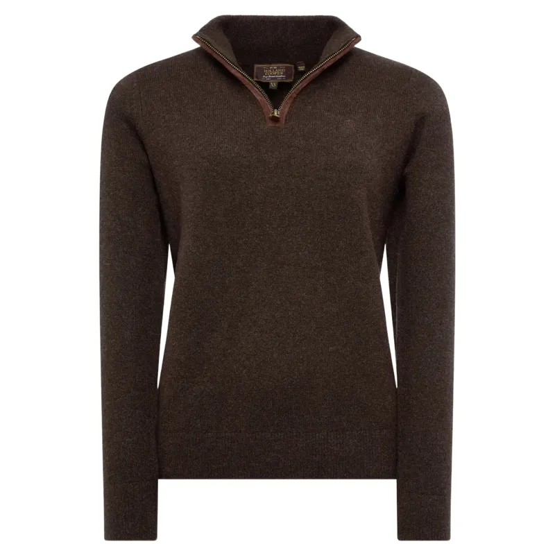 Holland Cooper Country Women's Quarter Zip Knit - Chocolate-3