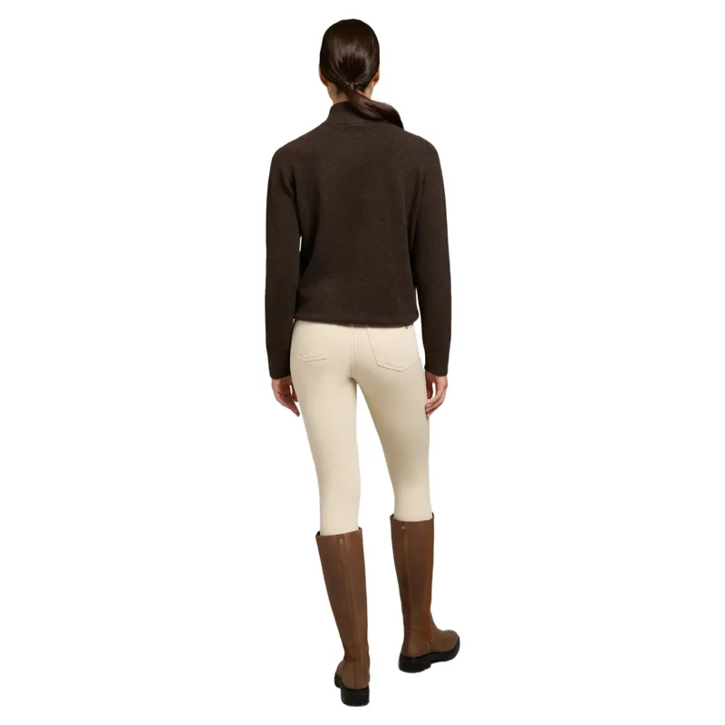 Holland Cooper Country Women's Quarter Zip Knit - Chocolate-4