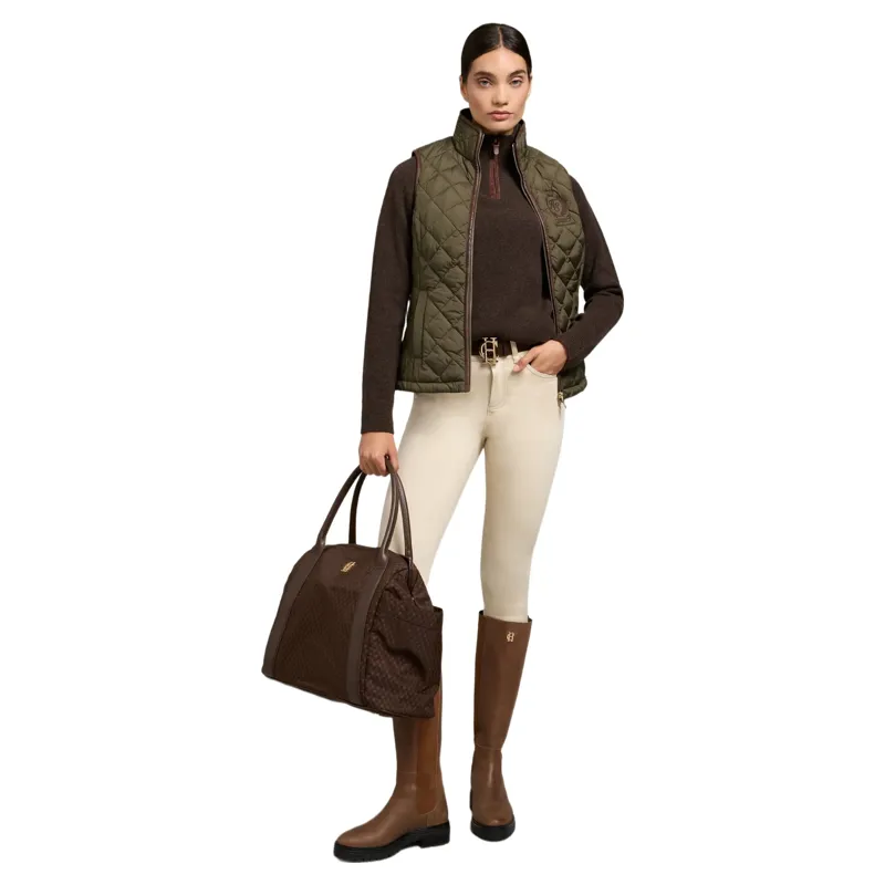 Holland Cooper Country Women's Quarter Zip Knit - Chocolate-2