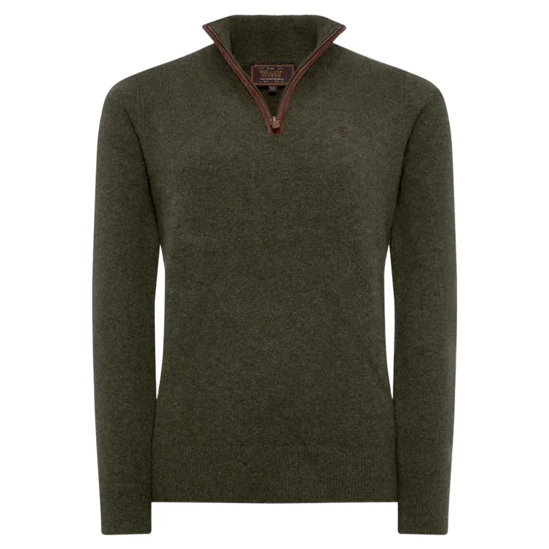 Holland Cooper Country Women's Quarter Zip Knit - Forest Marl-3