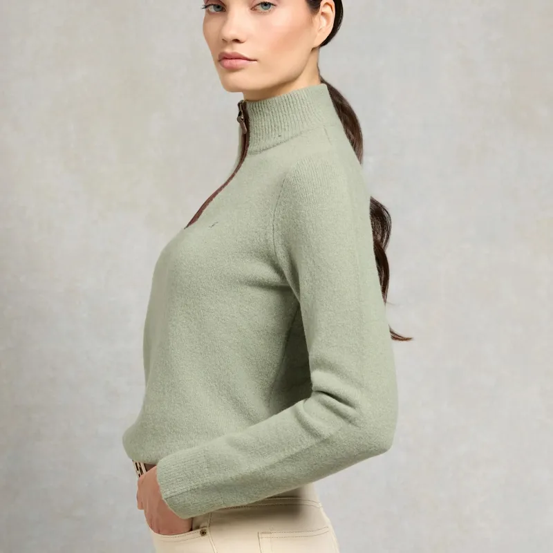 Holland Cooper Country Women's Quarter Zip Knit - Sage-4