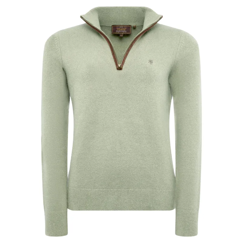 Holland Cooper Country Women's Quarter Zip Knit - Sage-1
