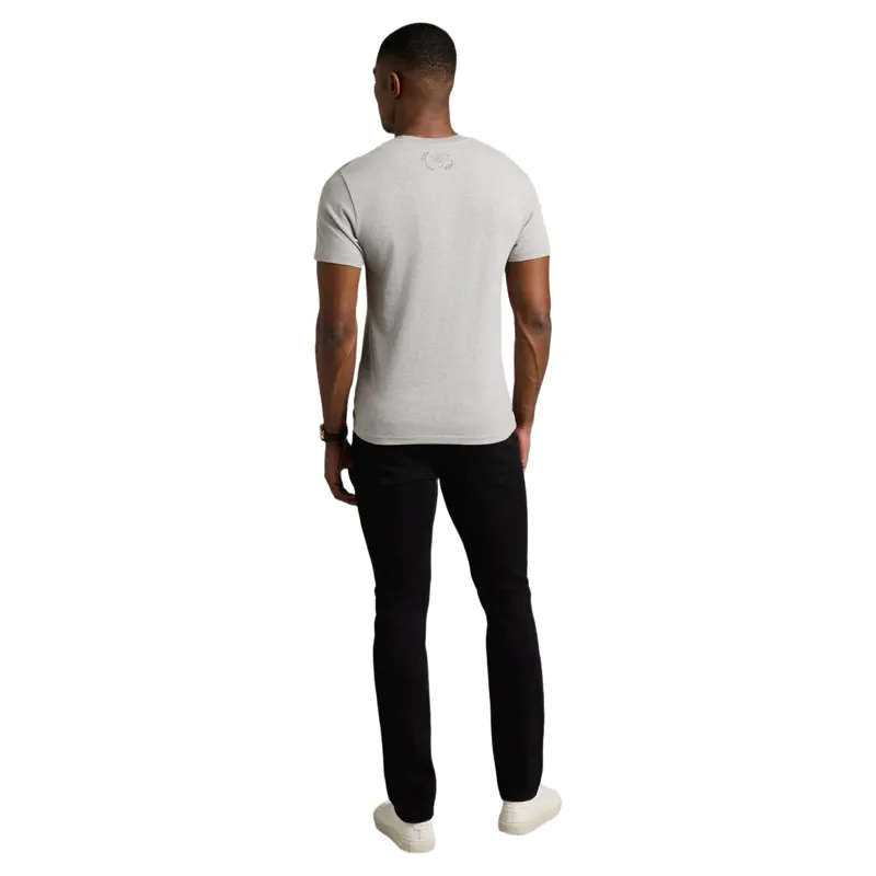 Holland Cooper Crew Neck Mens T-Shirt - Grey Marl-1