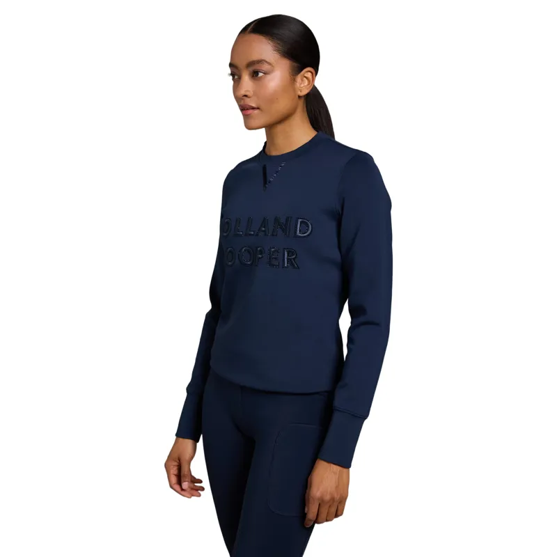 Holland Cooper Crystal Crew Women's Sweater - Ink Navy-2