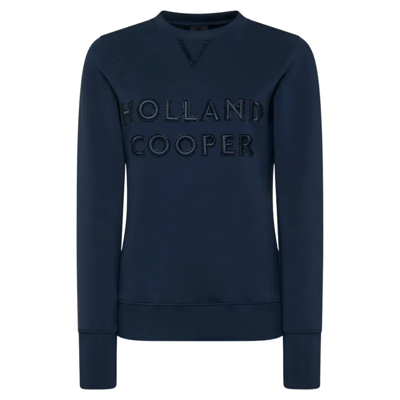 Holland Cooper Crystal Crew Women's Sweater - Ink Navy-1