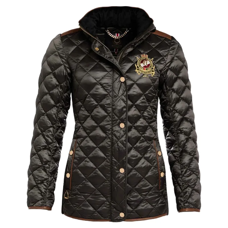 Holland Cooper Diamond Quilt Classic Women's Jacket - Khaki-5