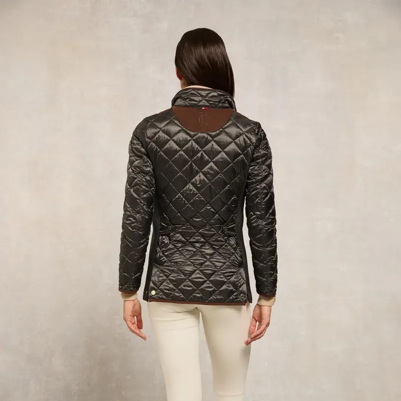 Holland Cooper Diamond Quilt Classic Women's Jacket - Khaki-2