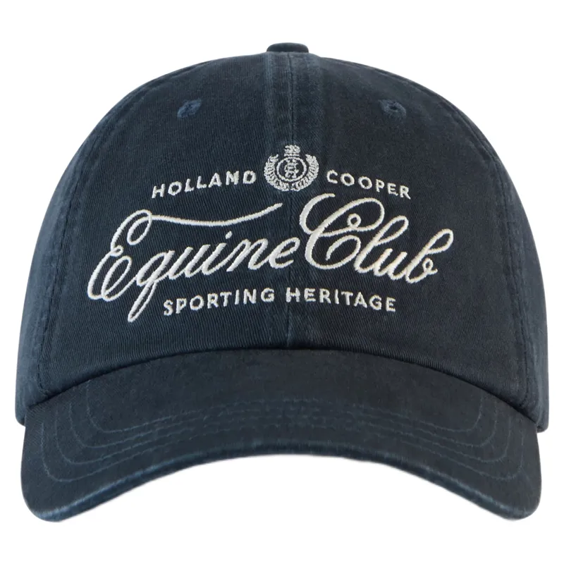 Holland Cooper Equine Club Cap - Ink Navy Ecru-1