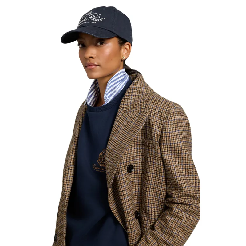 Holland Cooper Equine Club Cap - Ink Navy Ecru-5