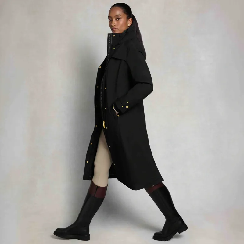 Holland Cooper Folgate Women's Long Waterproof Rain Coat - Black-6