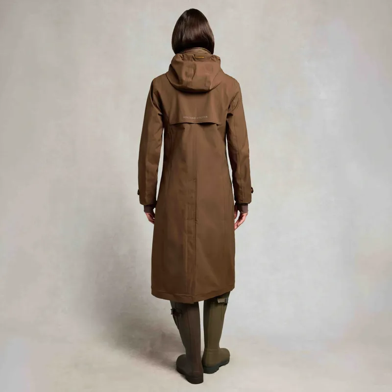 Holland Cooper Folgate Women's Long Waterproof Rain Coat - Chestnut-3
