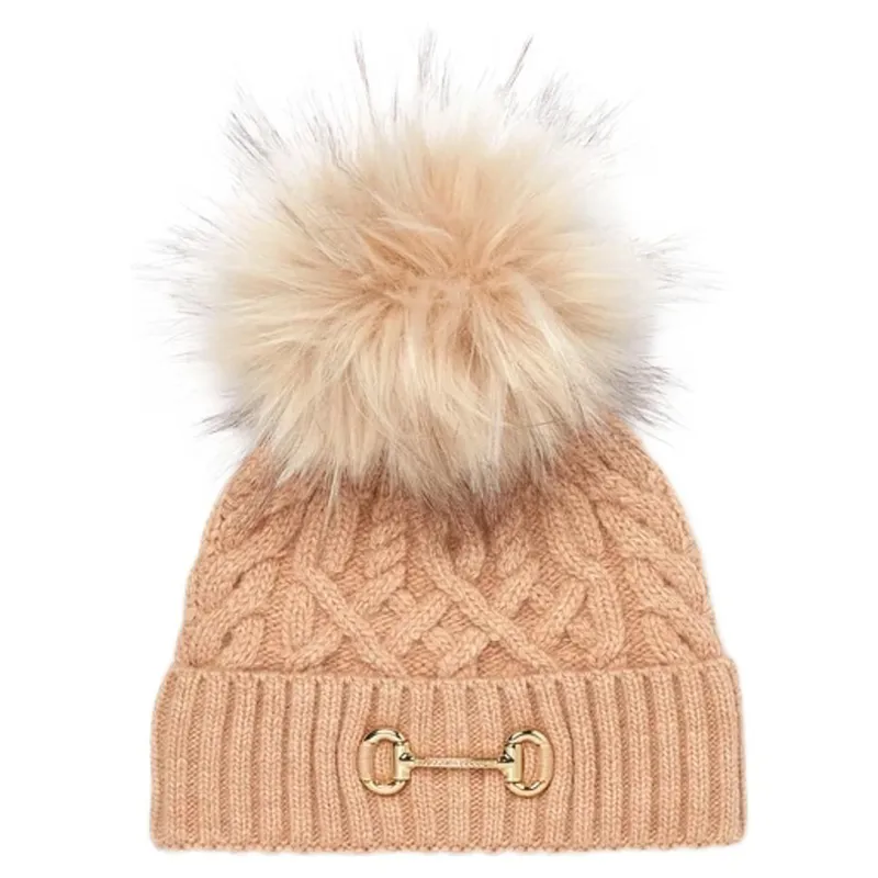Holland Cooper Horse Bit Pom Hat - Camel-1