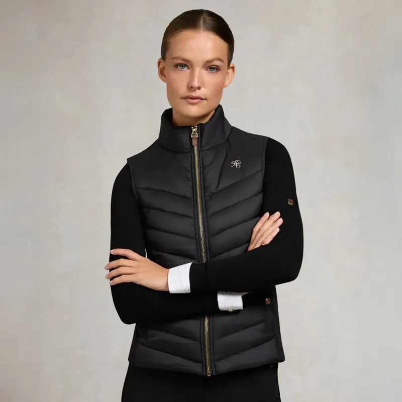 Holland Cooper Hybrid Womens Equestrian Vest - Black