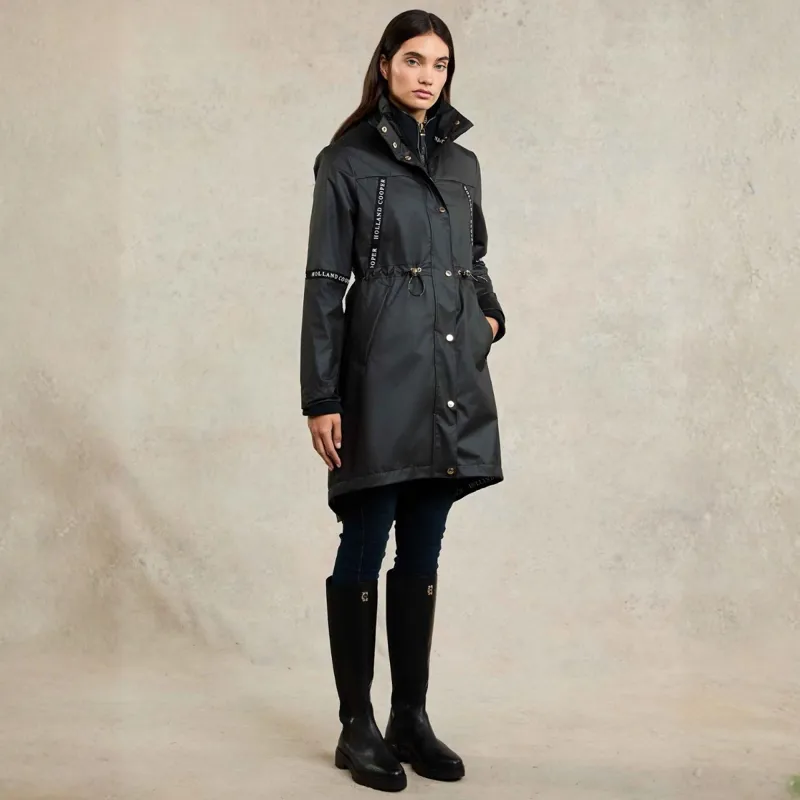 Holland Cooper Womens Waterproof Raincoat - Matte Black-4