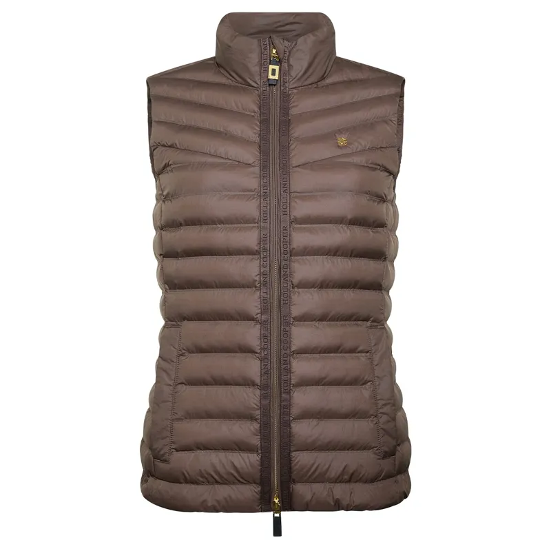 Holland Cooper Women's Lightweight Puffer Vest - Chestnut-2