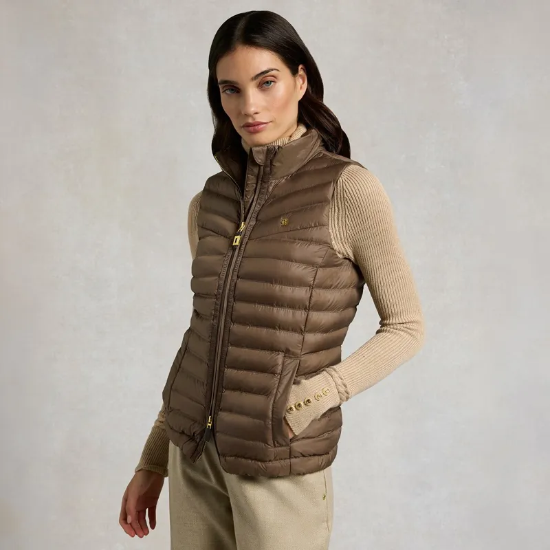 Holland Cooper Women's Lightweight Puffer Vest - Chestnut-3