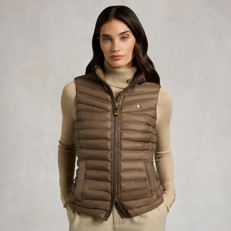 Holland Cooper Women's Lightweight Puffer Vest - Chestnut