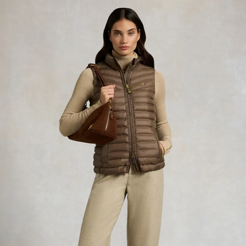 Holland Cooper Women's Lightweight Puffer Vest - Chestnut-4