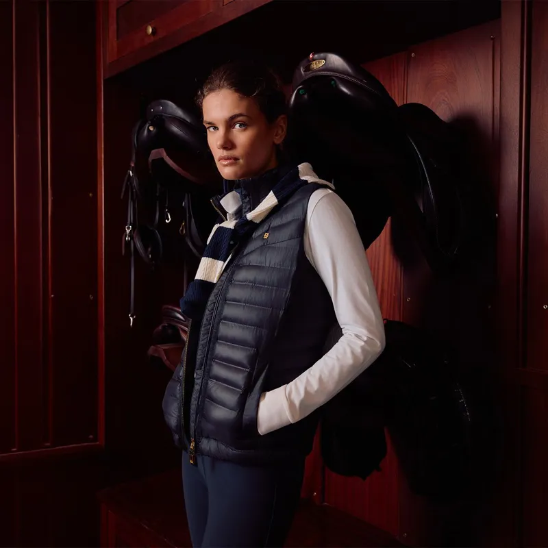 Holland Cooper Women's Lightweight Puffer Vest - Ink Navy-6