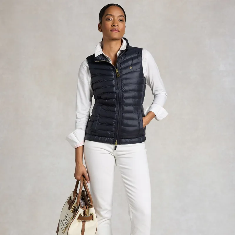 Holland Cooper Women's Lightweight Puffer Vest - Ink Navy-4