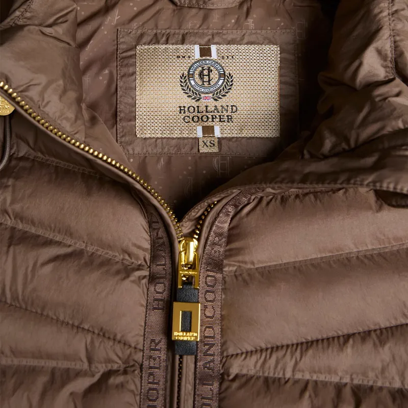Holland Cooper Lightweight Women's Puffer Jacket-Chestnut-6