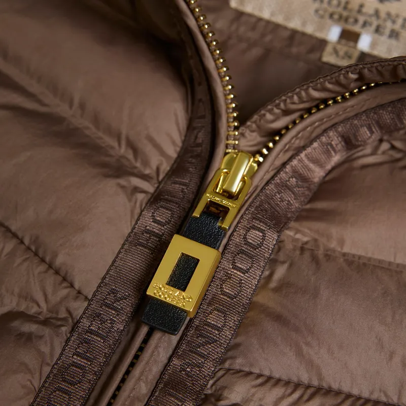 Holland Cooper Lightweight Women's Puffer Jacket-Chestnut-7