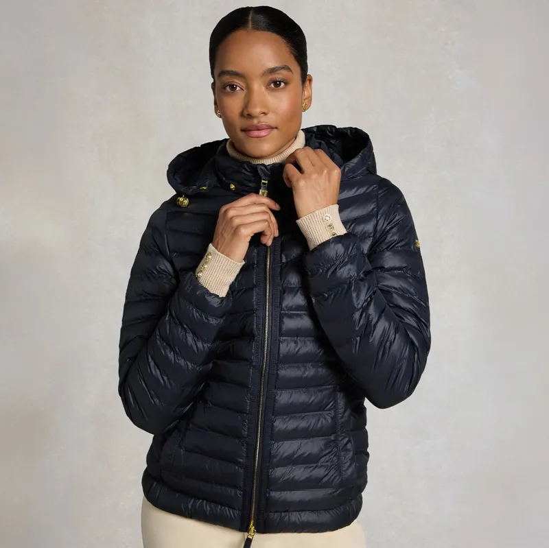 Holland Cooper Lightweight Women's Puffer Jacket - Ink Navy-4