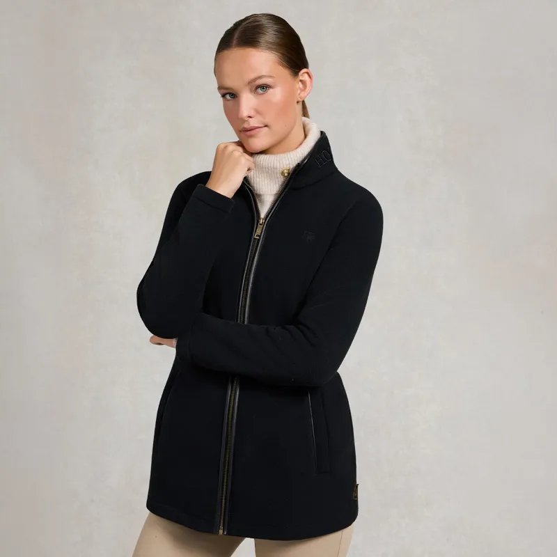 Holland Cooper Longline Country Fleece Women's Jacket - Black-1