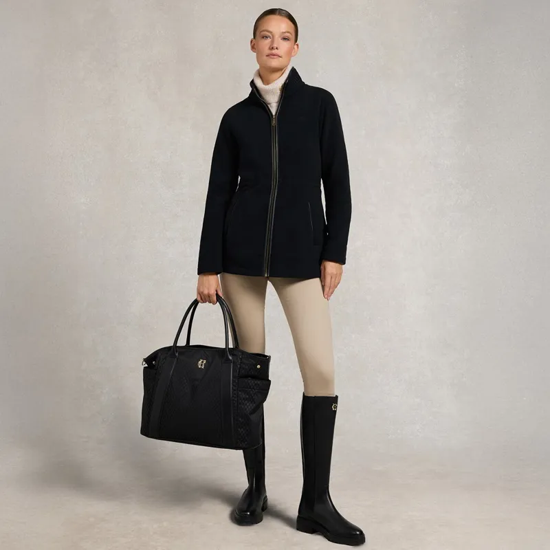 Holland Cooper Longline Country Fleece Women's Jacket - Black-3