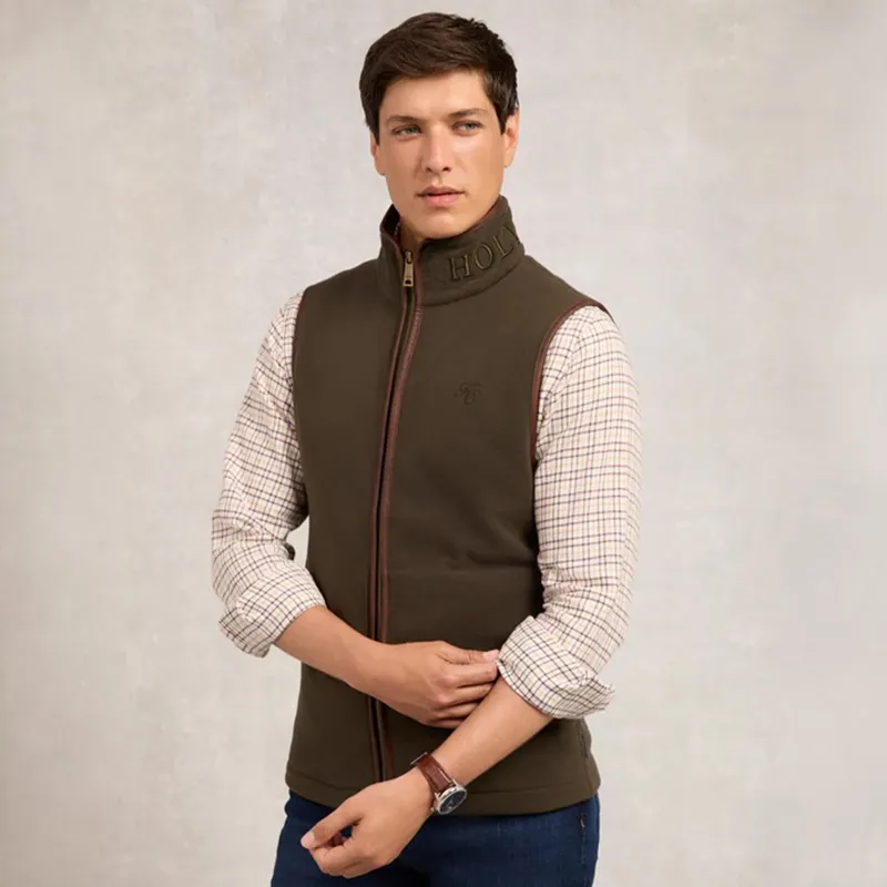 Holland Cooper Country Men's Fleece Vest - Khaki-1