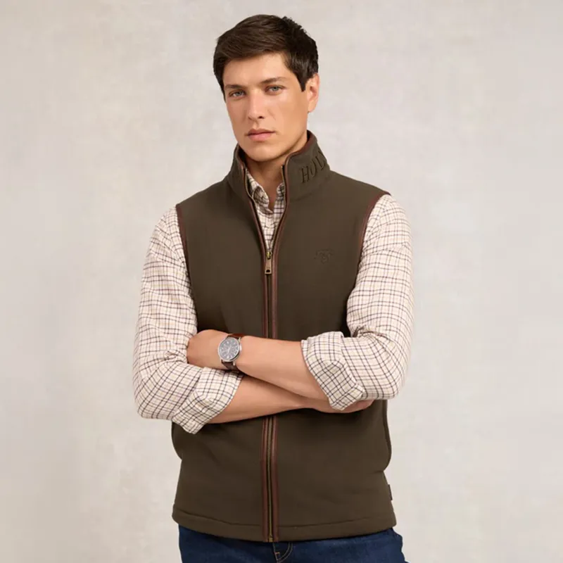 Holland Cooper Country Men's Fleece Vest - Khaki