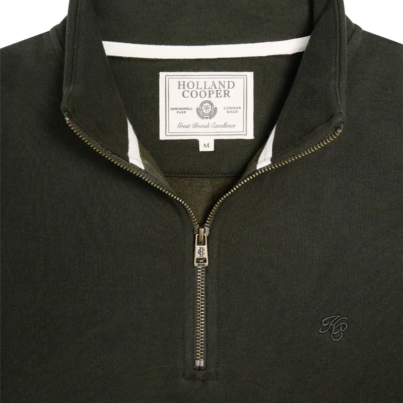 Holland Cooper Men's Quarter Zip Sweatshirt - Racing Green-8