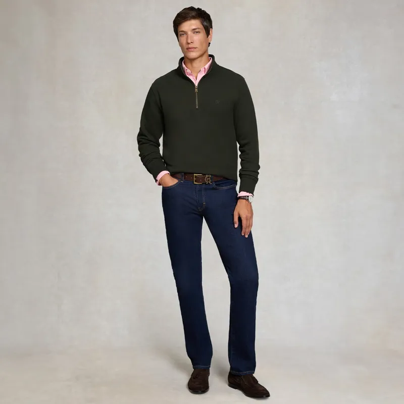 Holland Cooper Men's Quarter Zip Sweatshirt - Racing Green-1