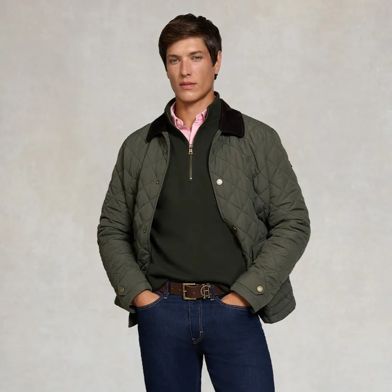 Holland Cooper Men's Quarter Zip Sweatshirt - Racing Green-4