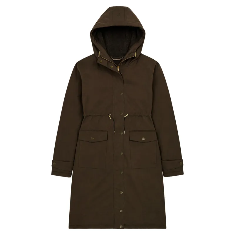 Holland Cooper Women's One-Size Waterproof Parka - Olive Brown-1