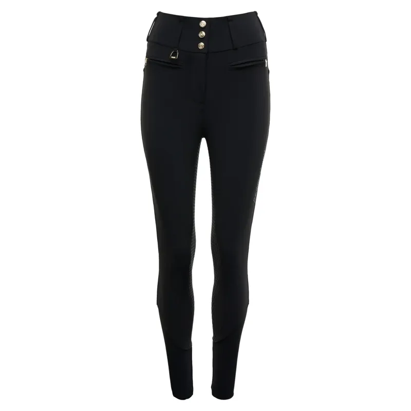 Holland Cooper Premium High Rise Full Grip Women's Breeches - Black-3