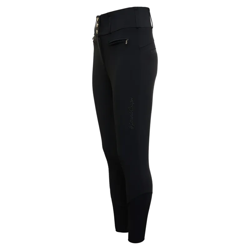 Holland Cooper Premium High Rise Full Grip Women's Breeches - Black-5