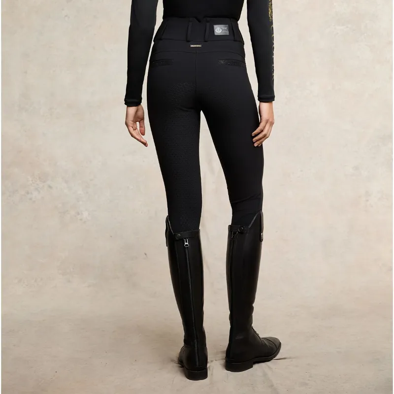 Holland Cooper Premium High Rise Full Grip Women's Breeches - Black-2