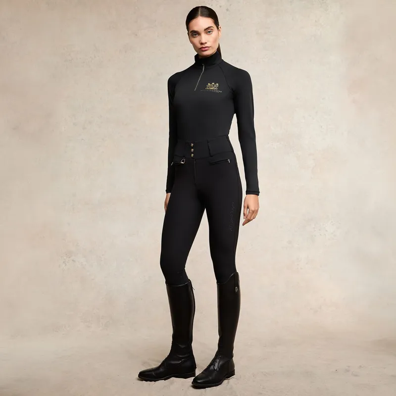 Holland Cooper Premium High Rise Full Grip Women's Breeches - Black-1